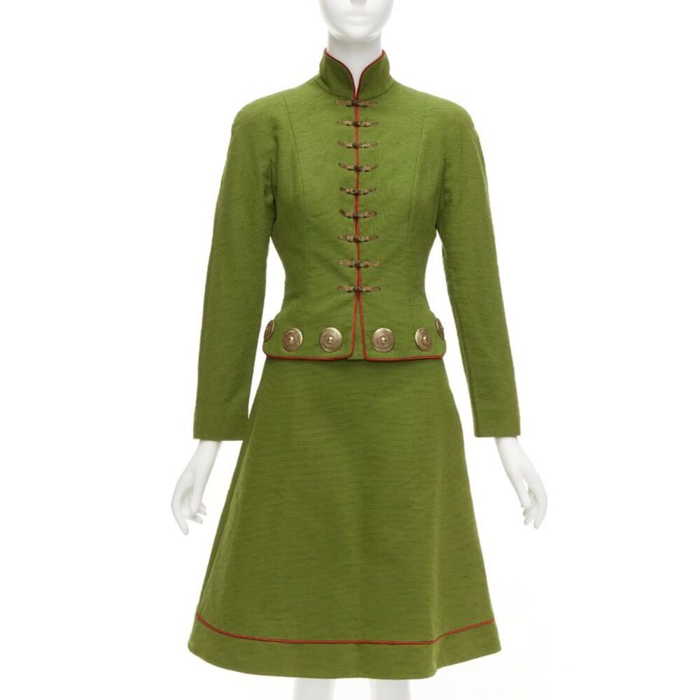 Christian Dior Green Skirt Suit